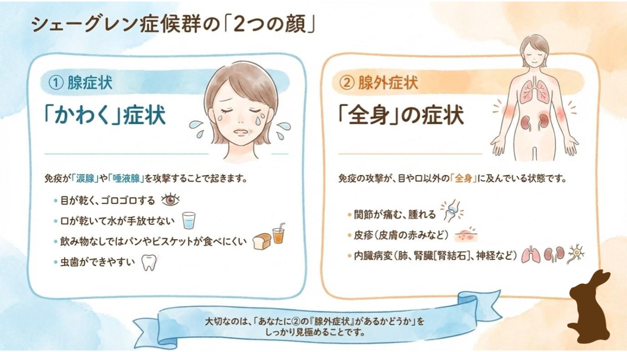 口や目の渇きを放置しない！シェーグレン症候群セルフチェックと診断基準