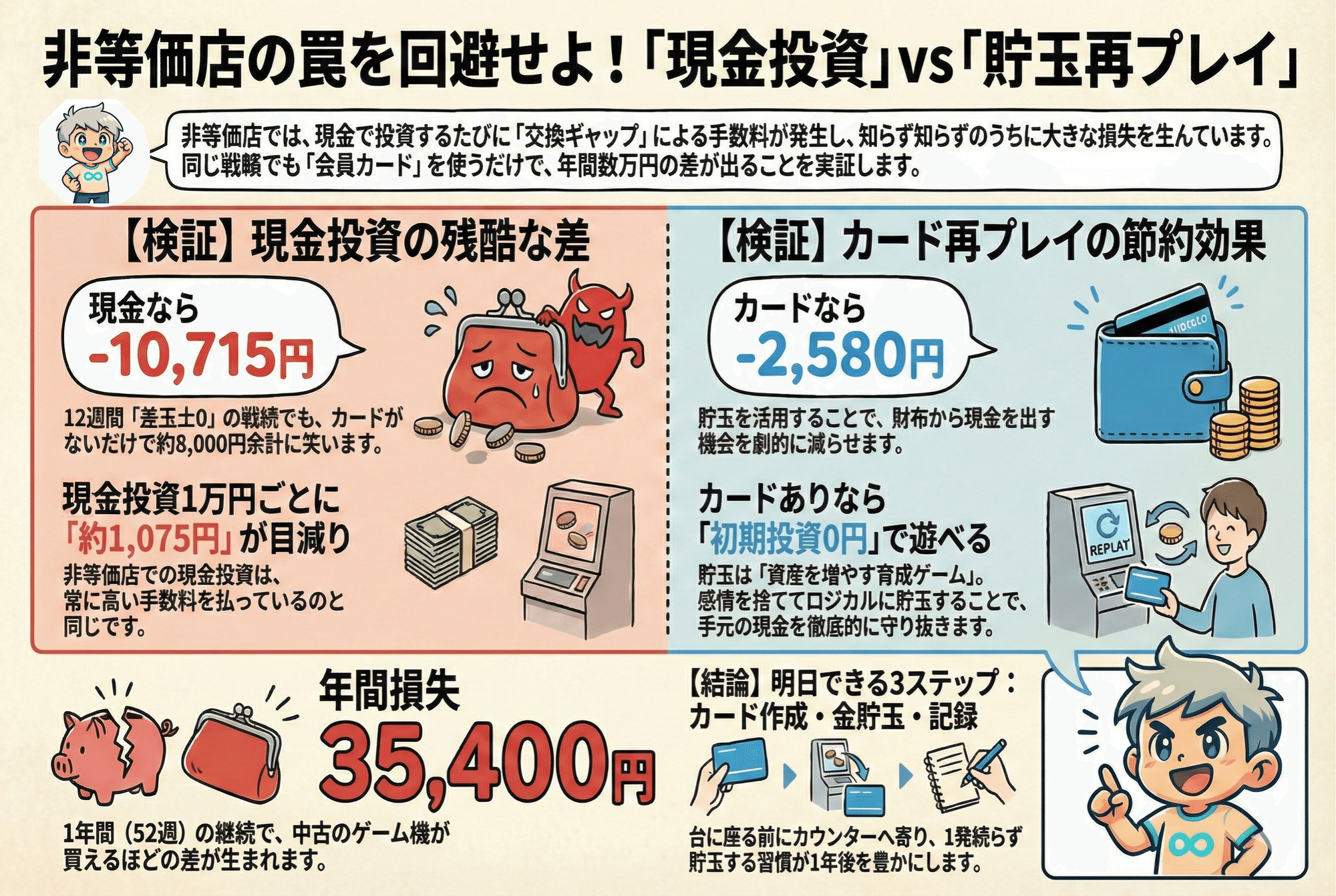 パチ屋の等価とは？換金率の仕組みと非等価店との違い・最新実態を解説