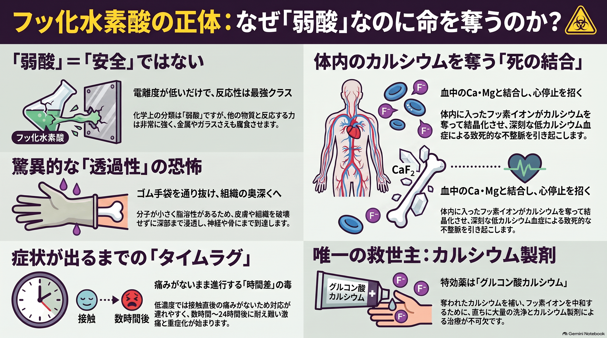 フッ化水素とフッ化ナトリウムの違いは？猛毒と虫歯予防の境界線を解説
