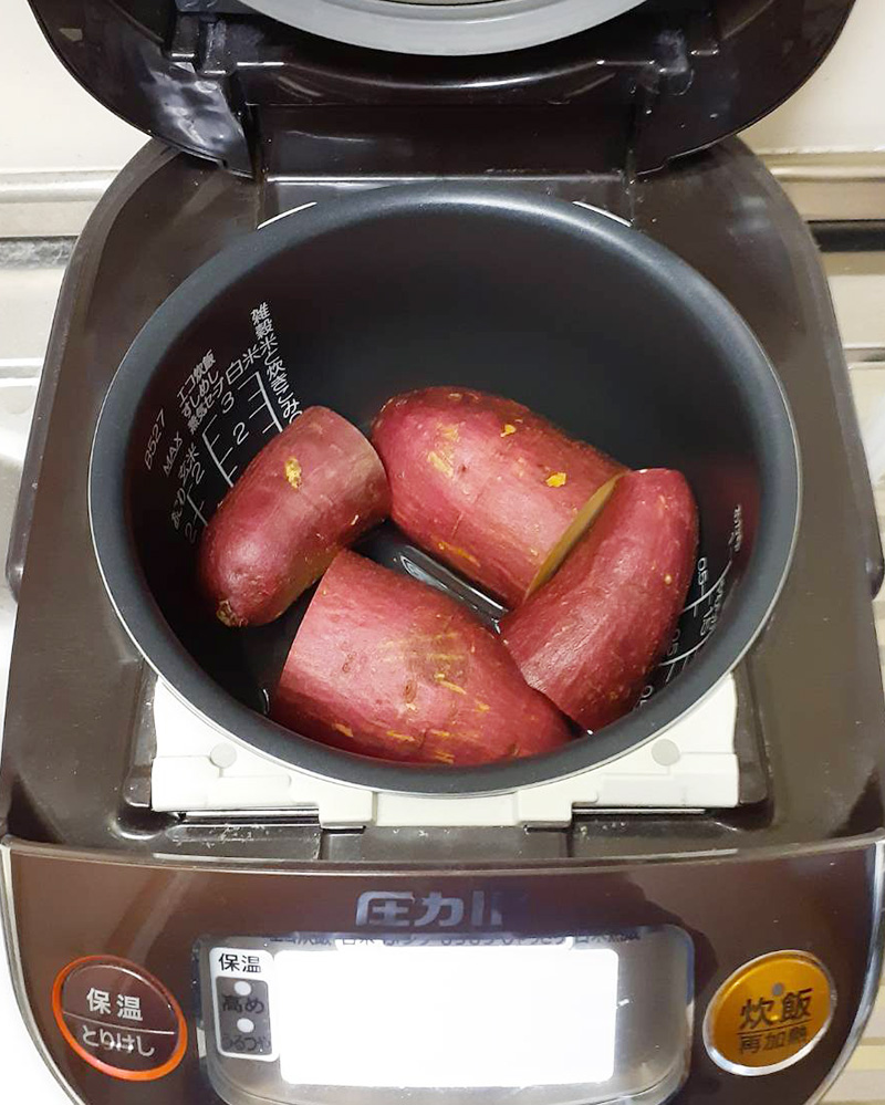 炊飯器でねっとり甘い極上焼き芋！失敗しない水の黄金比と裏ワザ