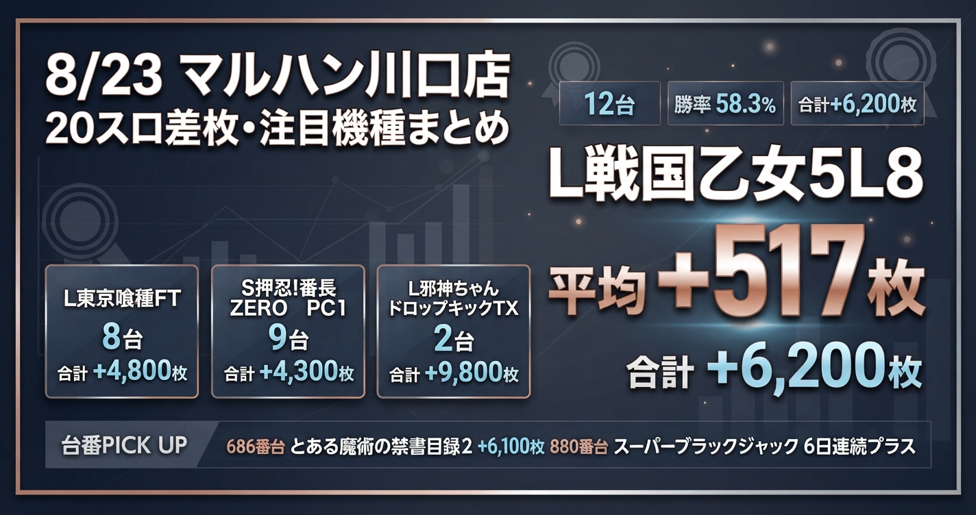マルハン川口の出玉データを徹底解析！7のつく日の差枚数と勝率の真実