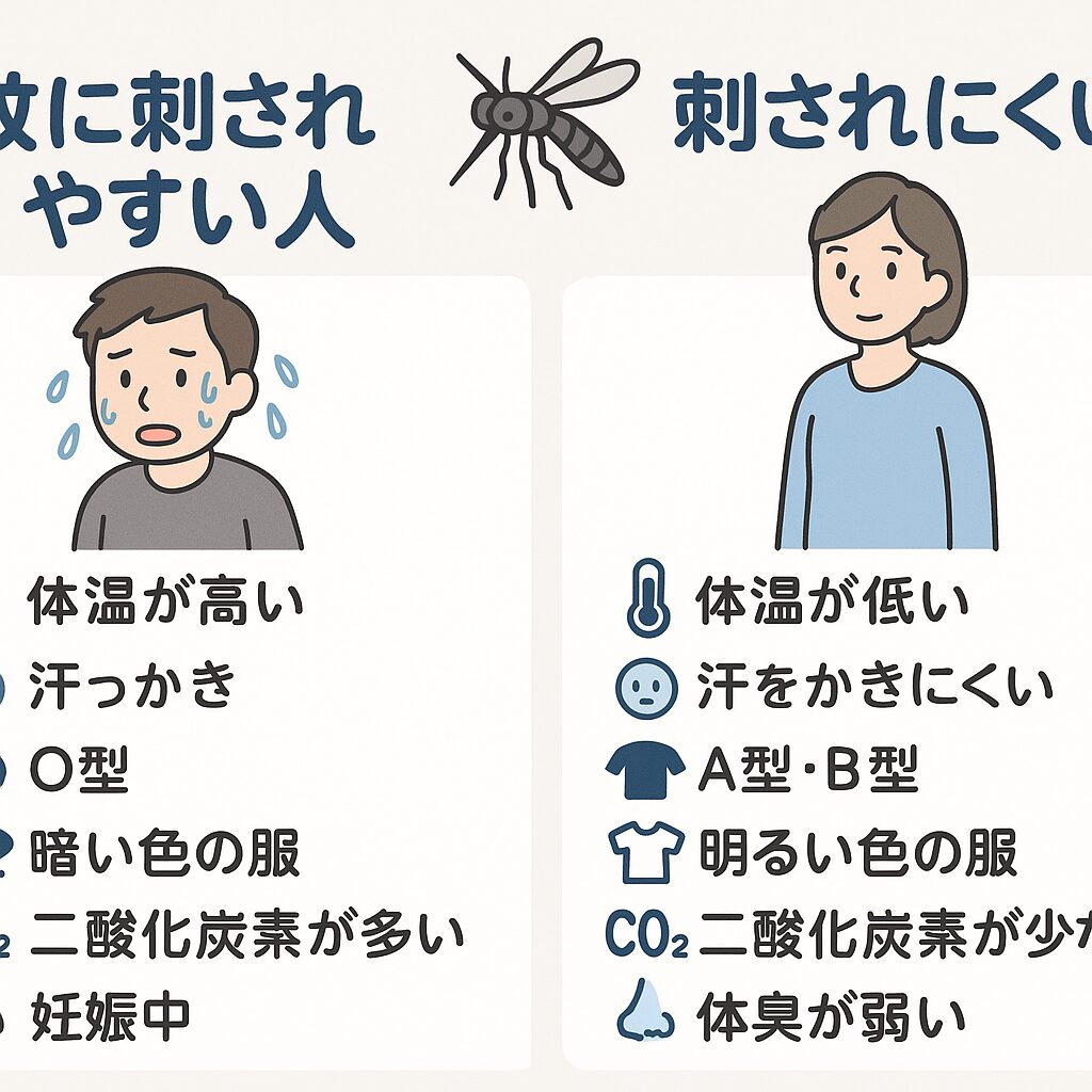 蚊に刺されやすい人の決定的な理由とは？O型説の真相と最新対策
