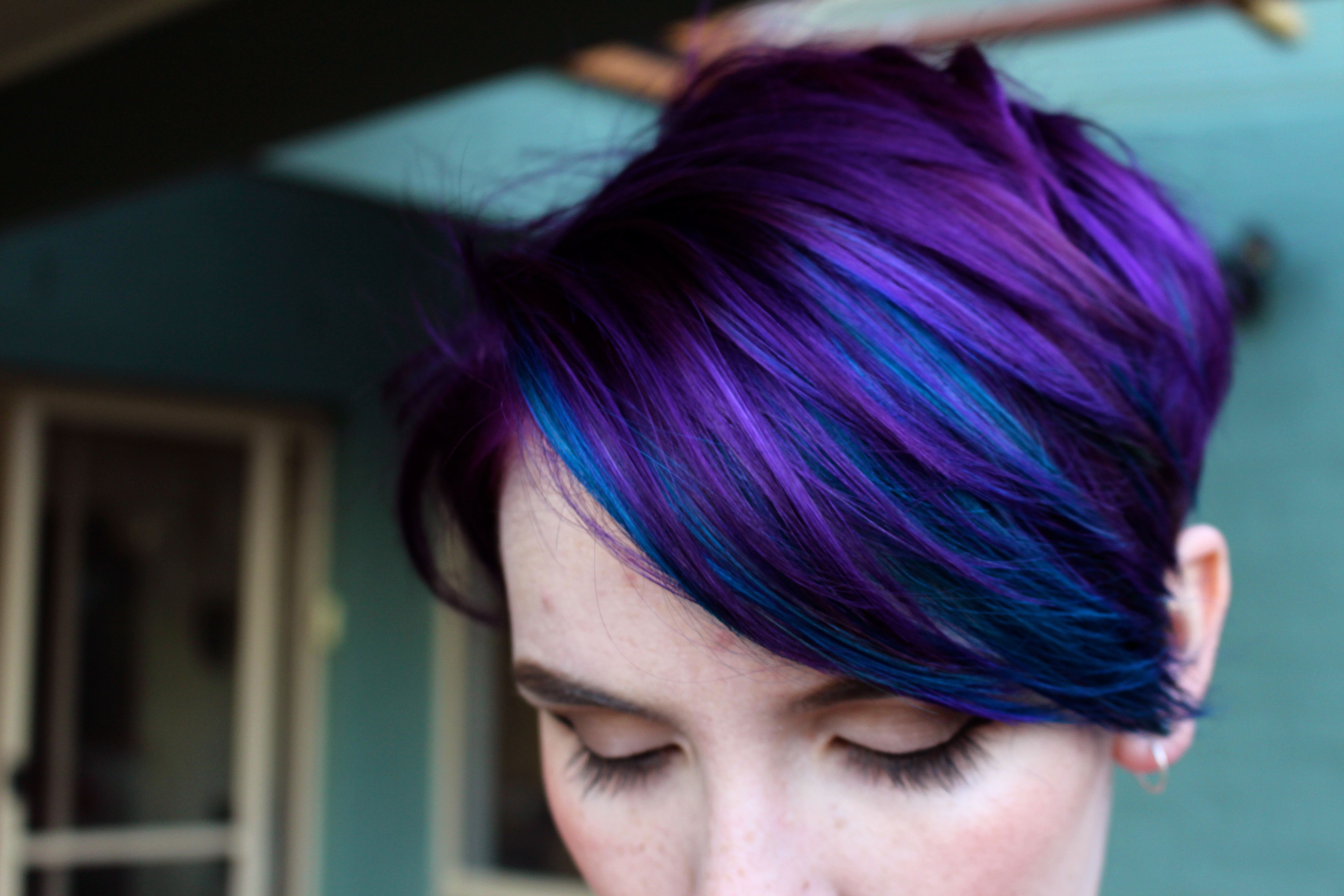 Hair Dye Purple and Blue