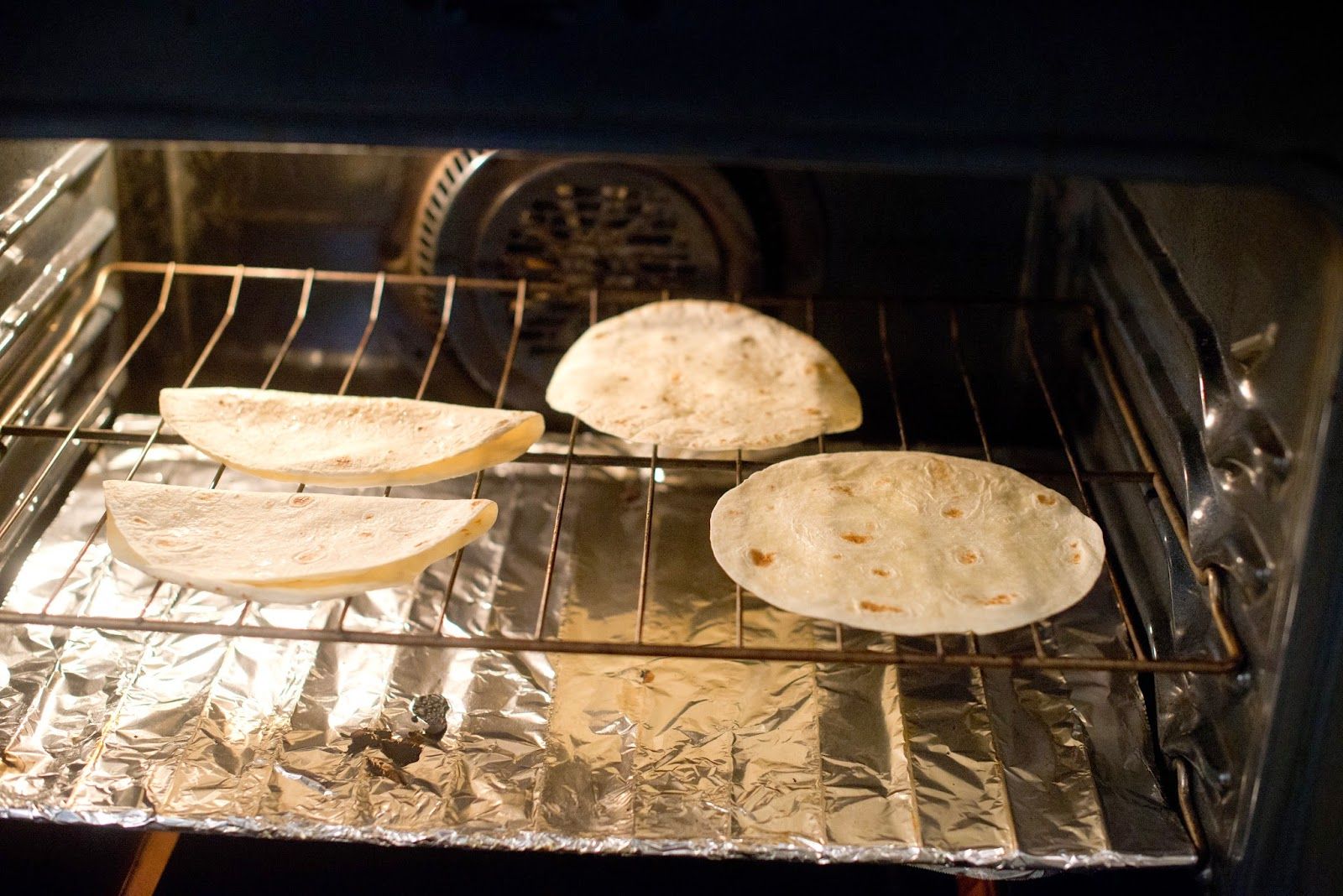 Warm up Tortillas in Oven