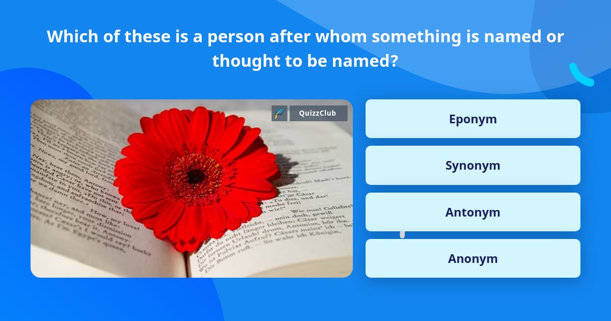 Person After Whom Something Is Named