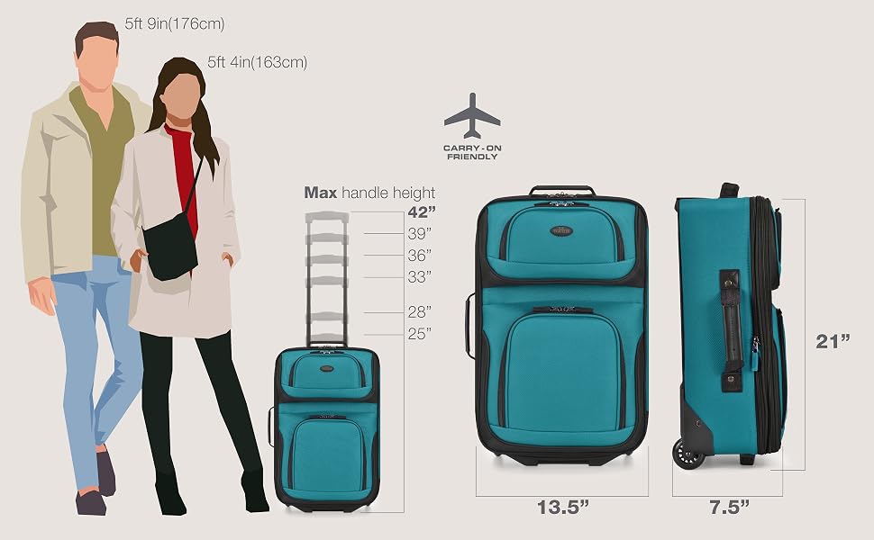 Rolling Luggage Carry on Size