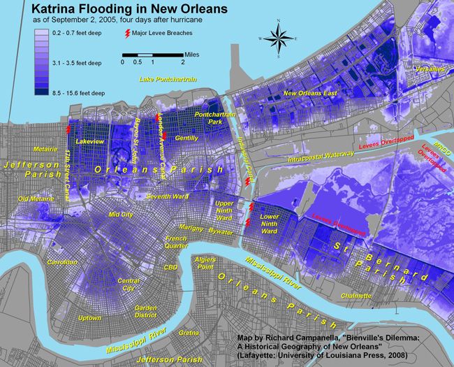 New Orleans Hurricane Katrina Map