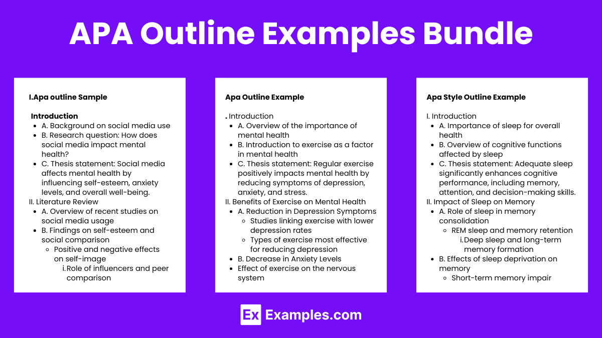 Example of a Research Paper Outline Apa Format