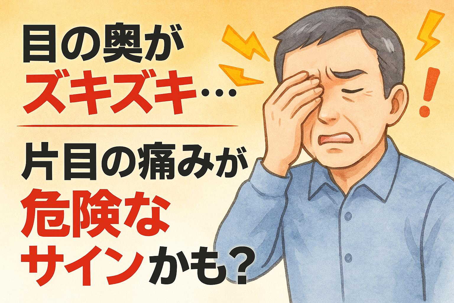 片目だけ目の奥が痛い原因は？知恵袋の相談と危険な病気を見分ける法