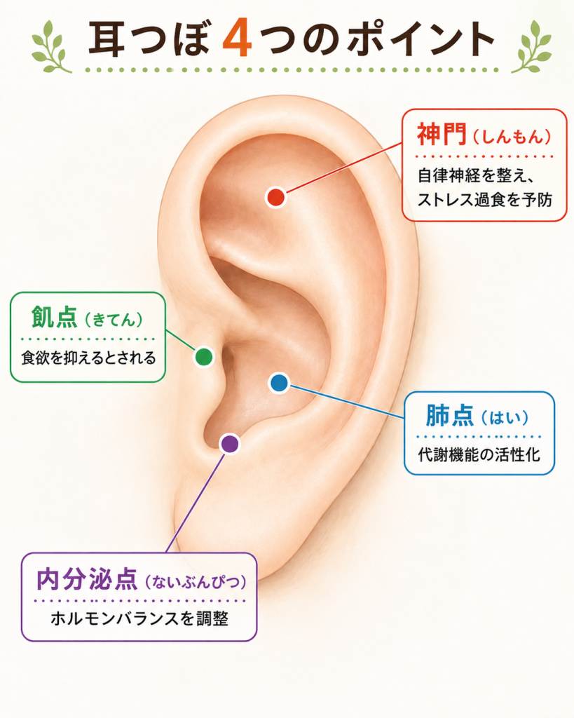 耳の痩せるツボ効果の真相解明！神門と飢点の実践法と2026年最新検証