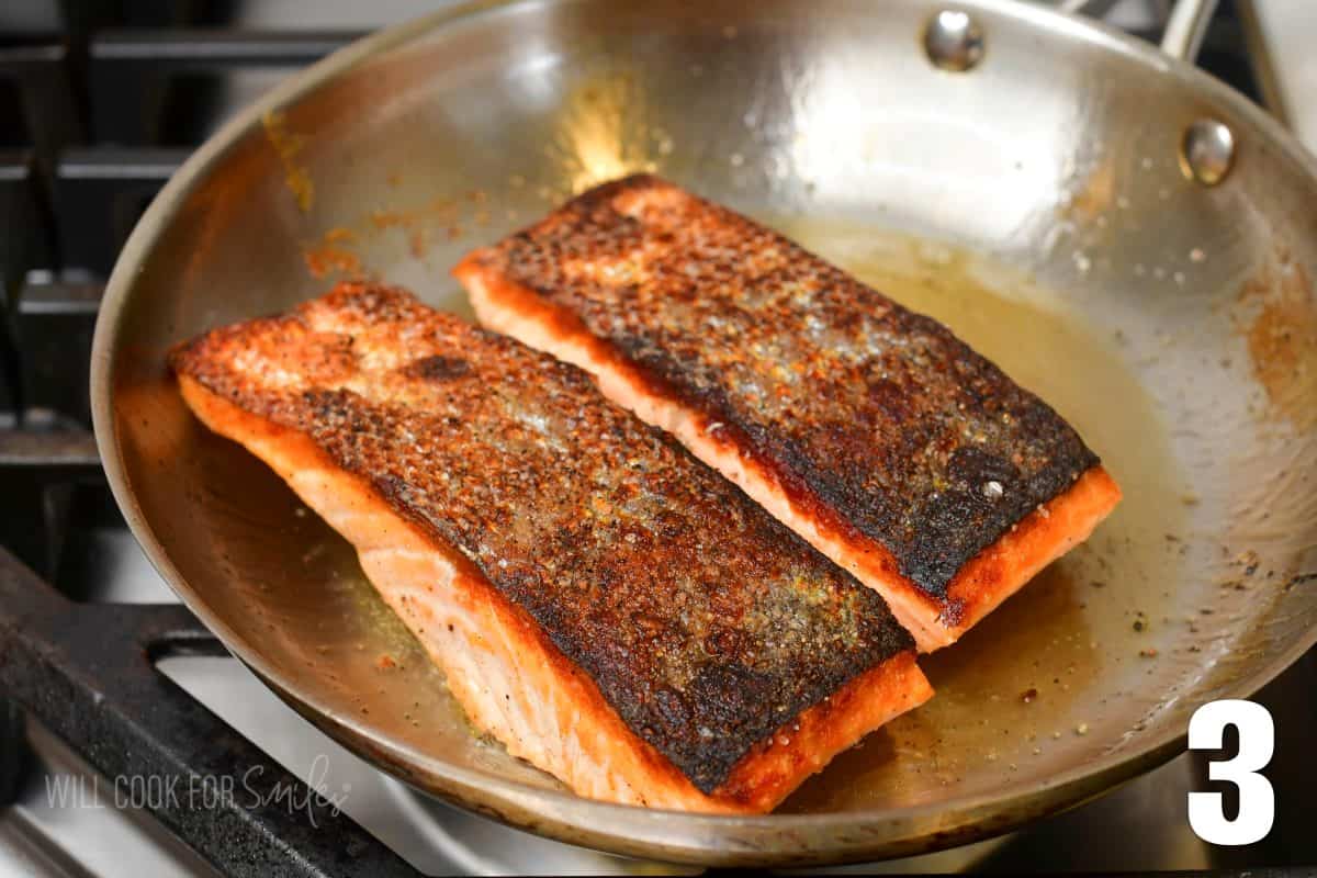 Cook Salmon on Stove Skin Side up or Down