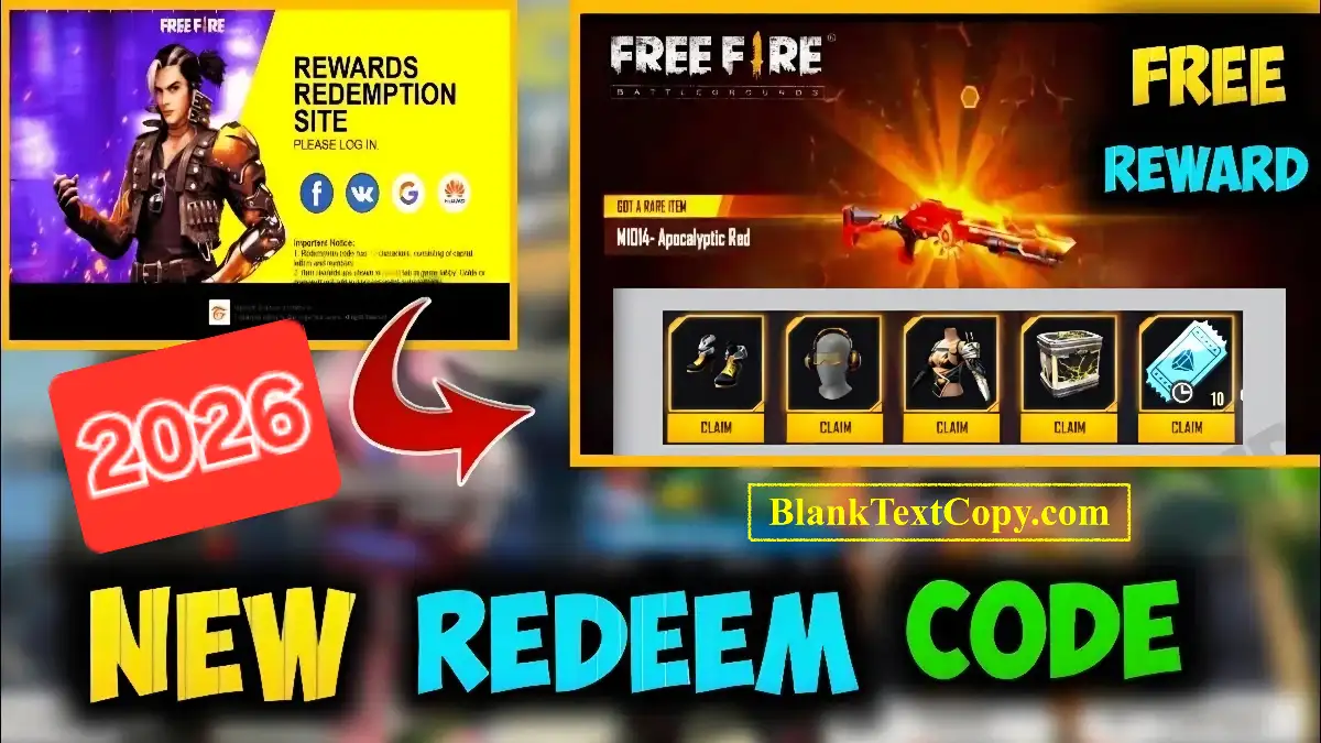 Free Fire Redeem Codes April 2026