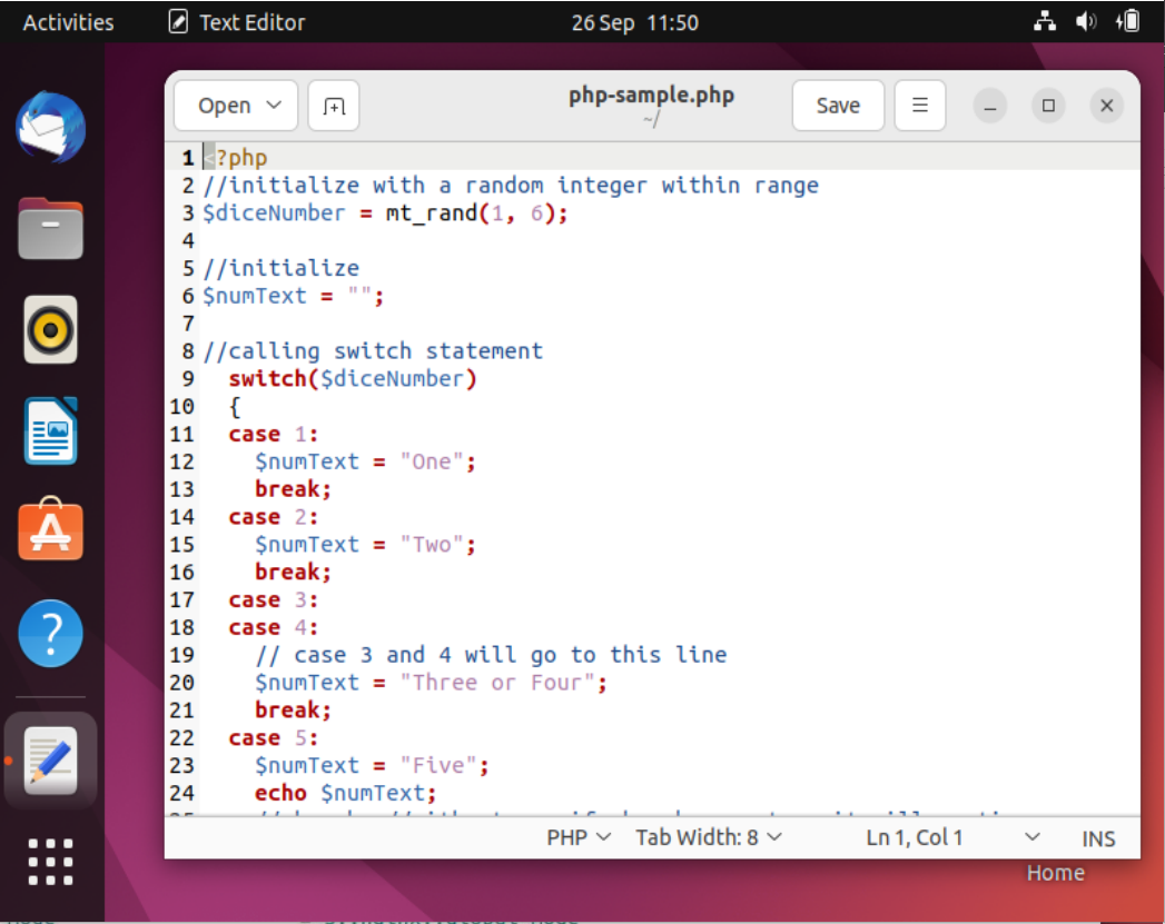 Linux Text Editor Default
