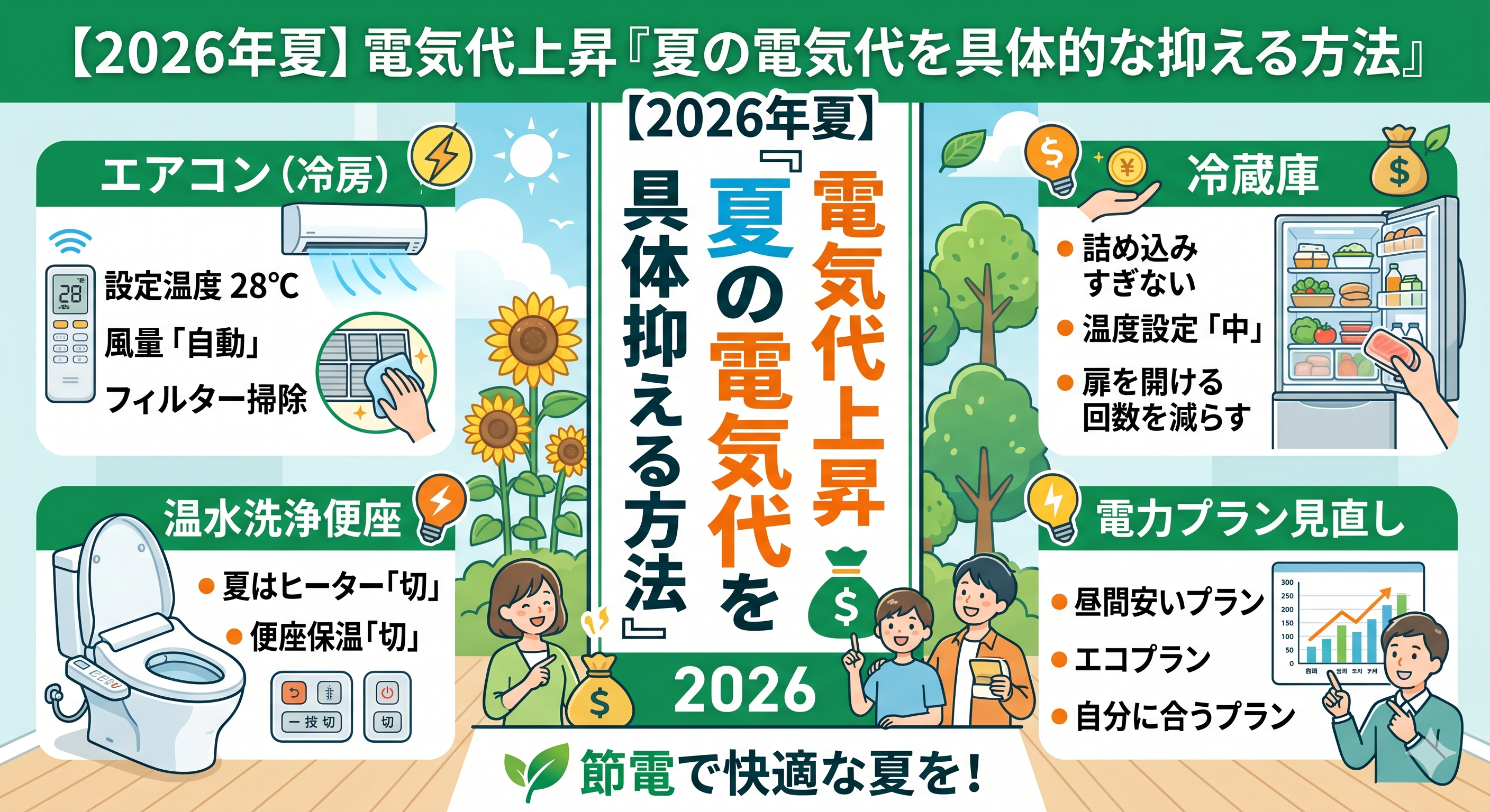 2026年夏の電気代ショック：一人暮らしのエアコン対策と限界突破する家計を救う「新常識」