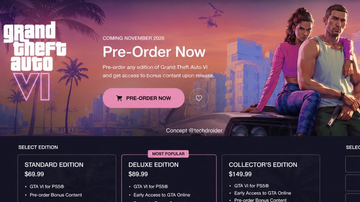 How Much Is Gta 6 Pre Order Standard 79.99 Ultimate 99.99 Digital Only for Ultimate