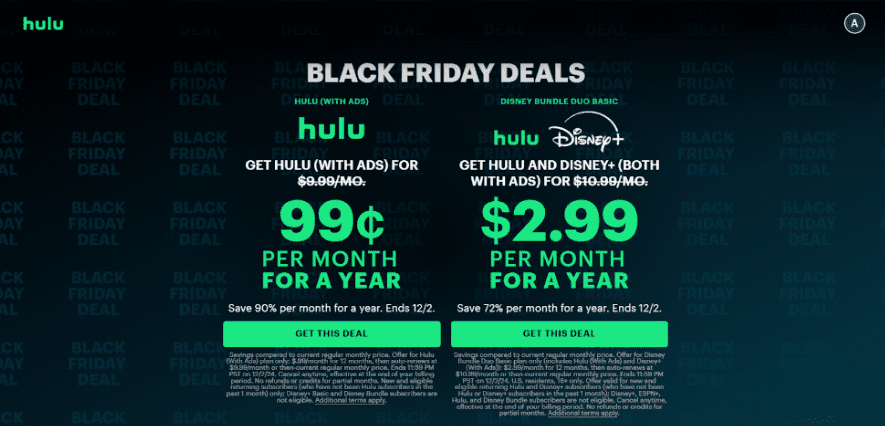 Monthly Price of Hulu