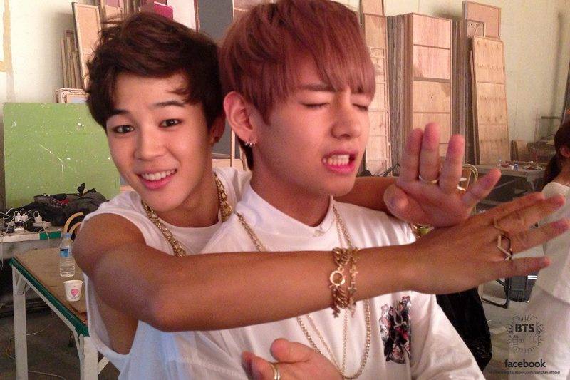 Jimin and v in High School