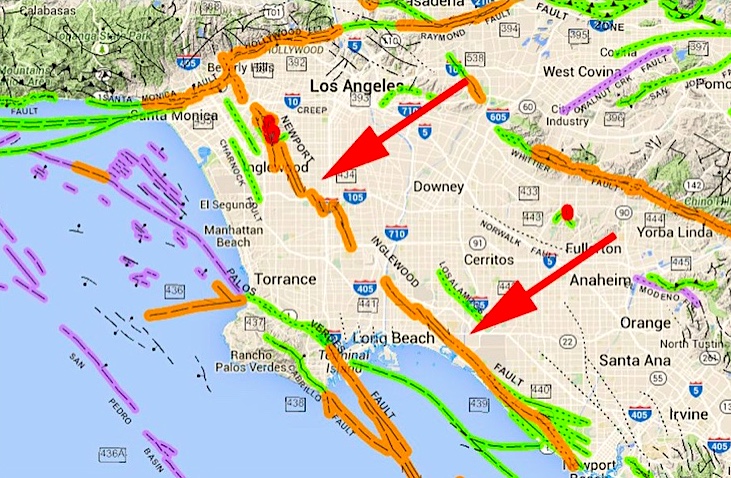 Los Angeles California Fault Lines
