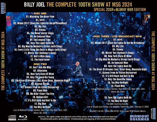 When Was Billy Joel's 100Th Show at Msg