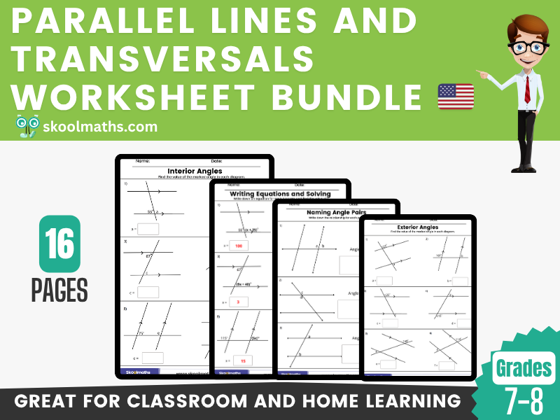Worksheet on Parallel Lines and Transversals