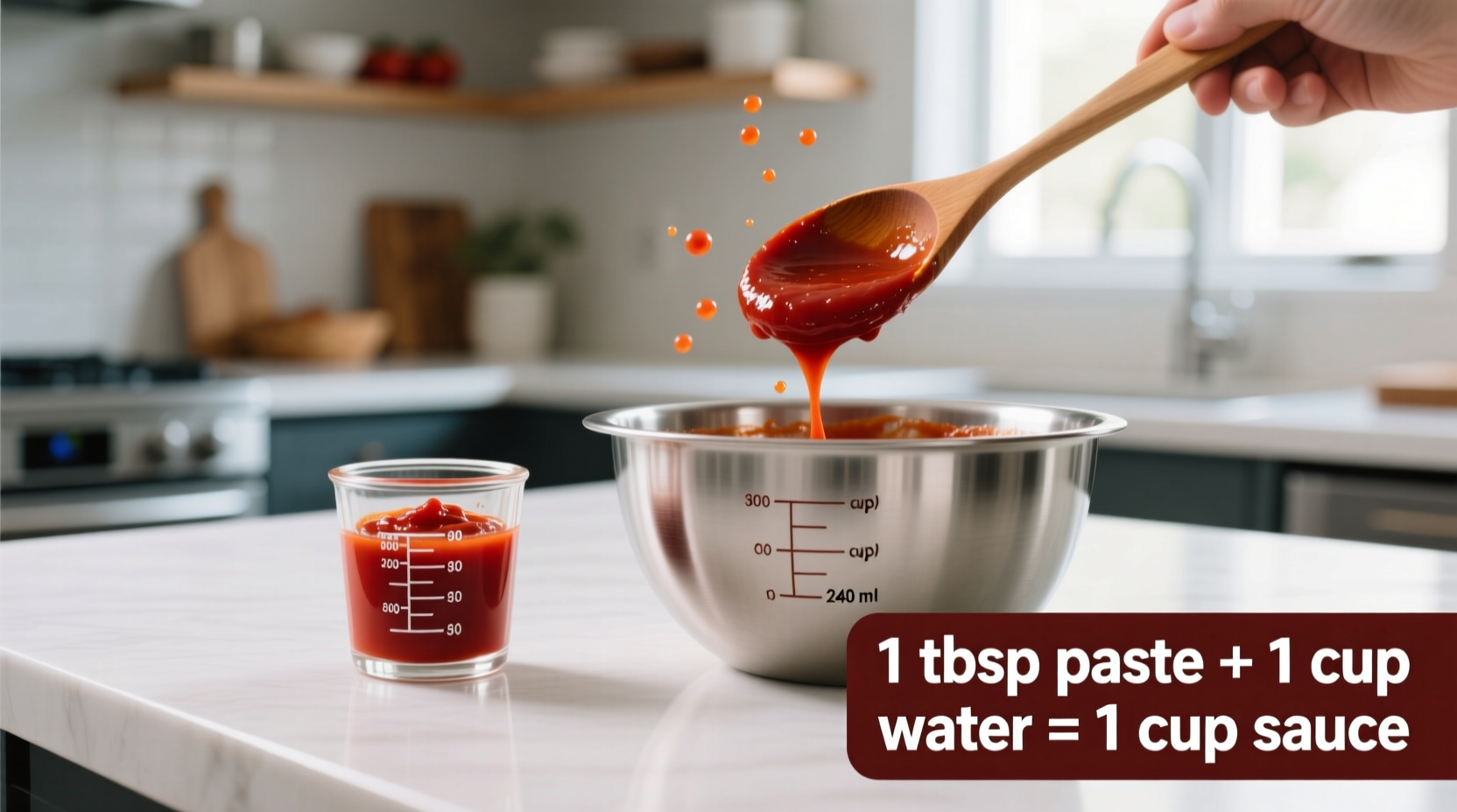 Convert Tomato Paste to Tomato Sauce