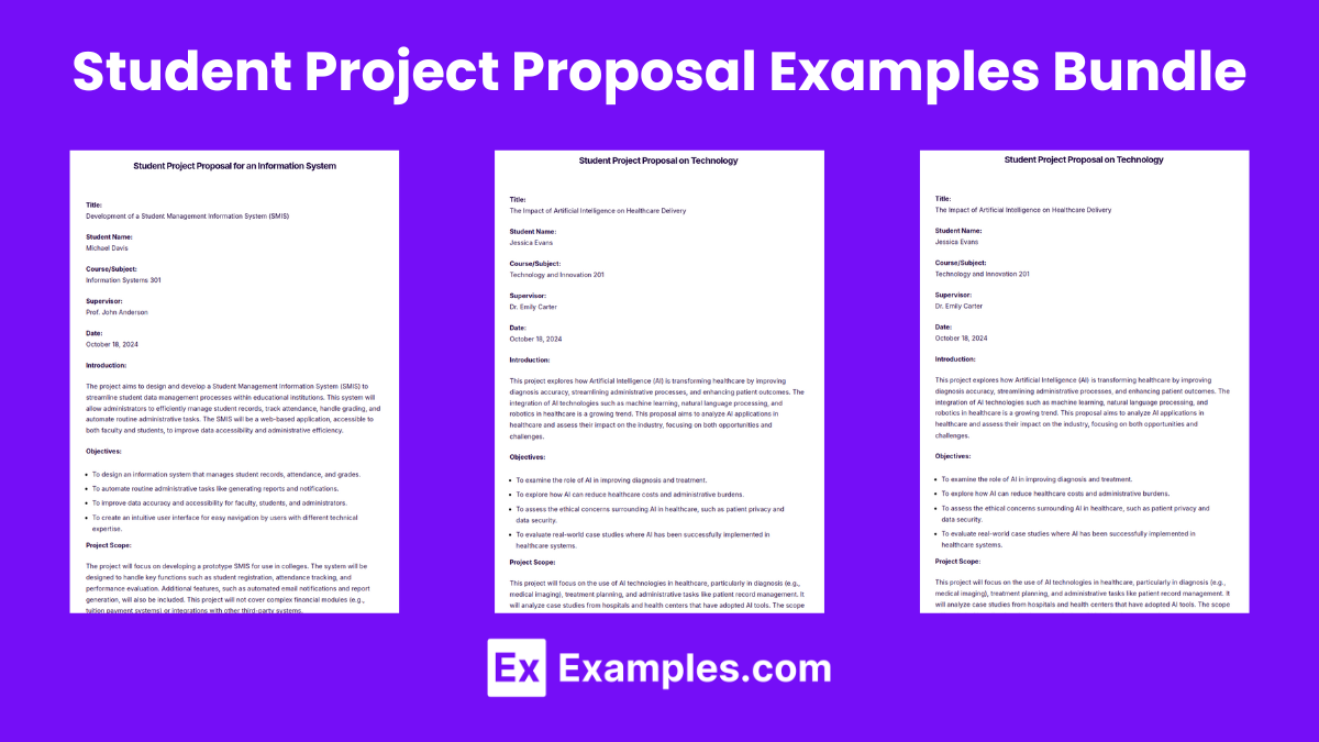 Examples of Project Proposal for Students