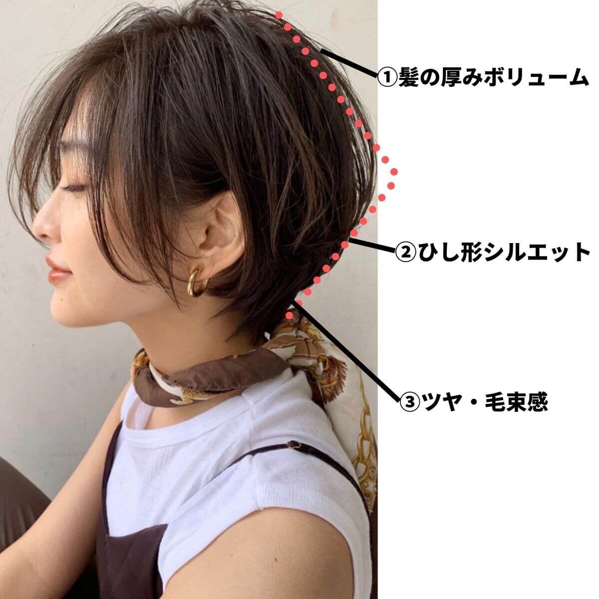 50代のひし形前下がりショートボブ！たるみ解消と若見えを叶える秘密