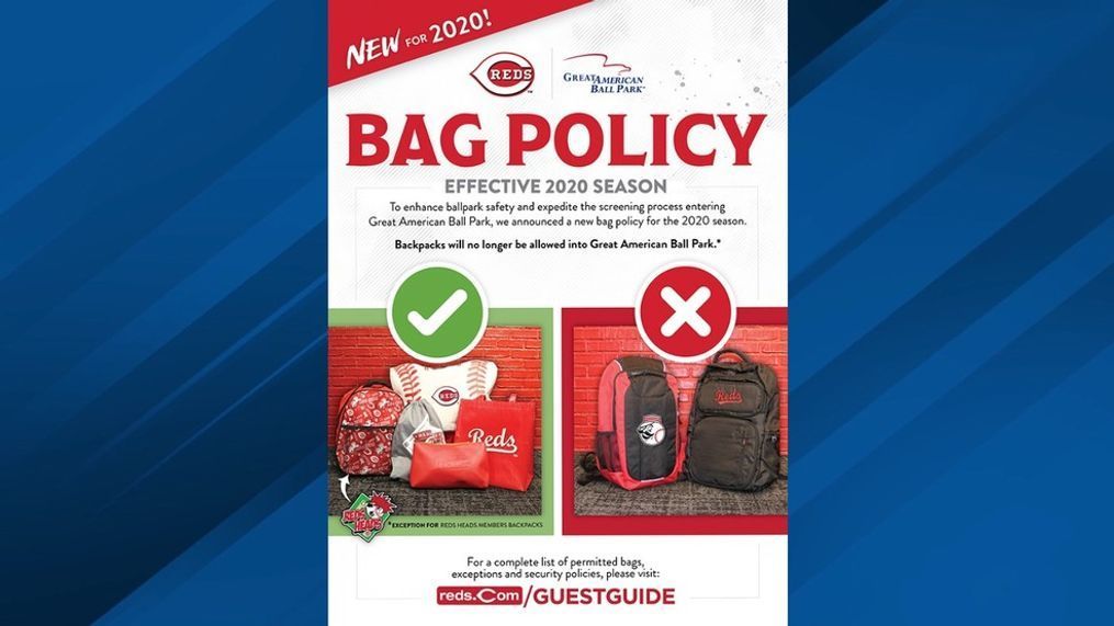 Reds Game Bag Policy