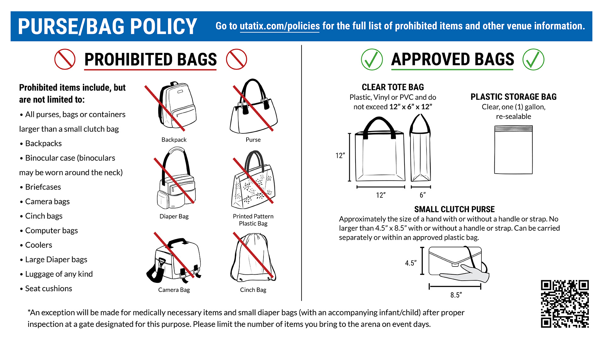 En Market Arena Bag Policy