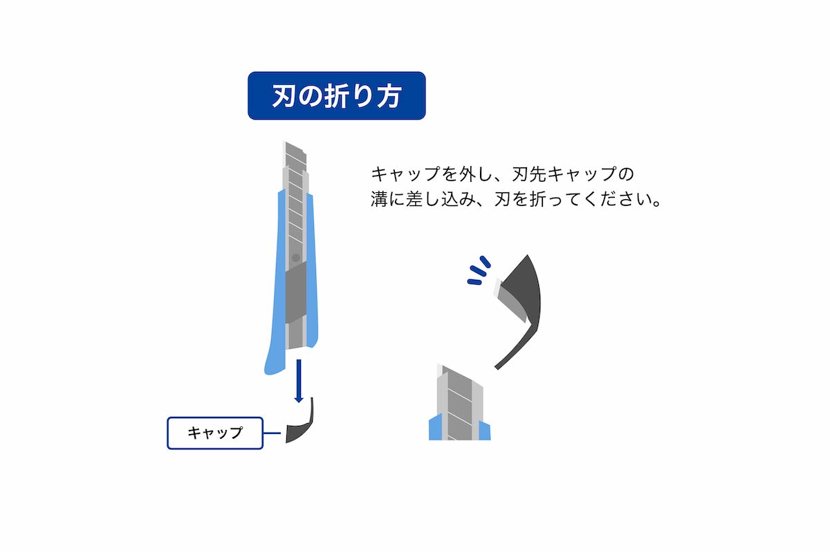 カッターの刃の折り方決定版！怖い人でも安全に折れる裏ワザと捨て方