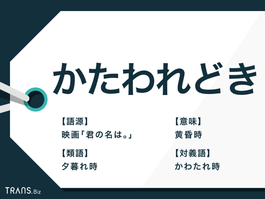 かたわれ時とは何時のこと？『君の名は。』が生んだ奇跡の真相と語源