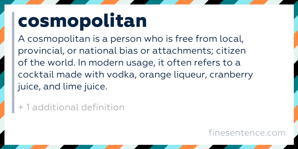 Cosmopolitan What Does It Mean