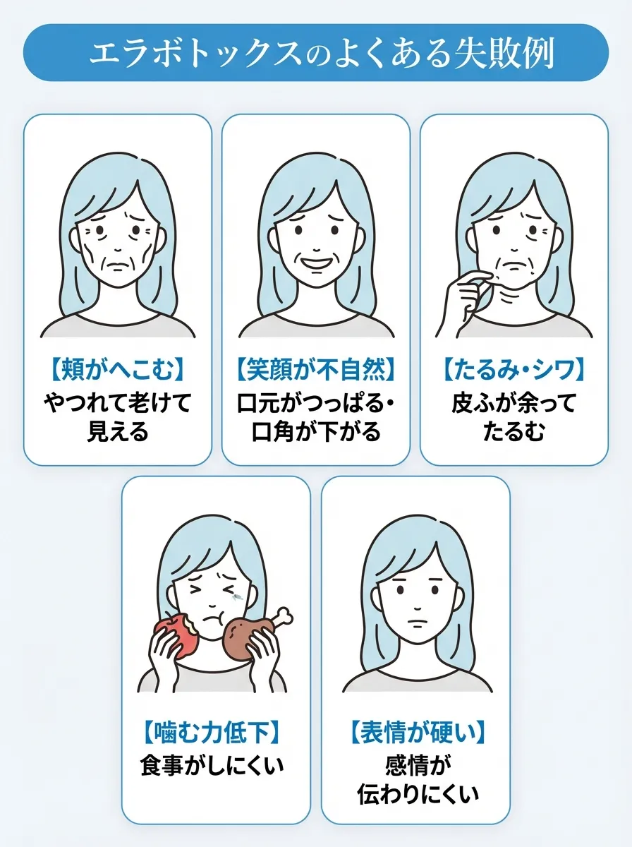 エラボトックスで後悔する真相｜頬こけ・たるみの原因と失敗を防ぐ選び方