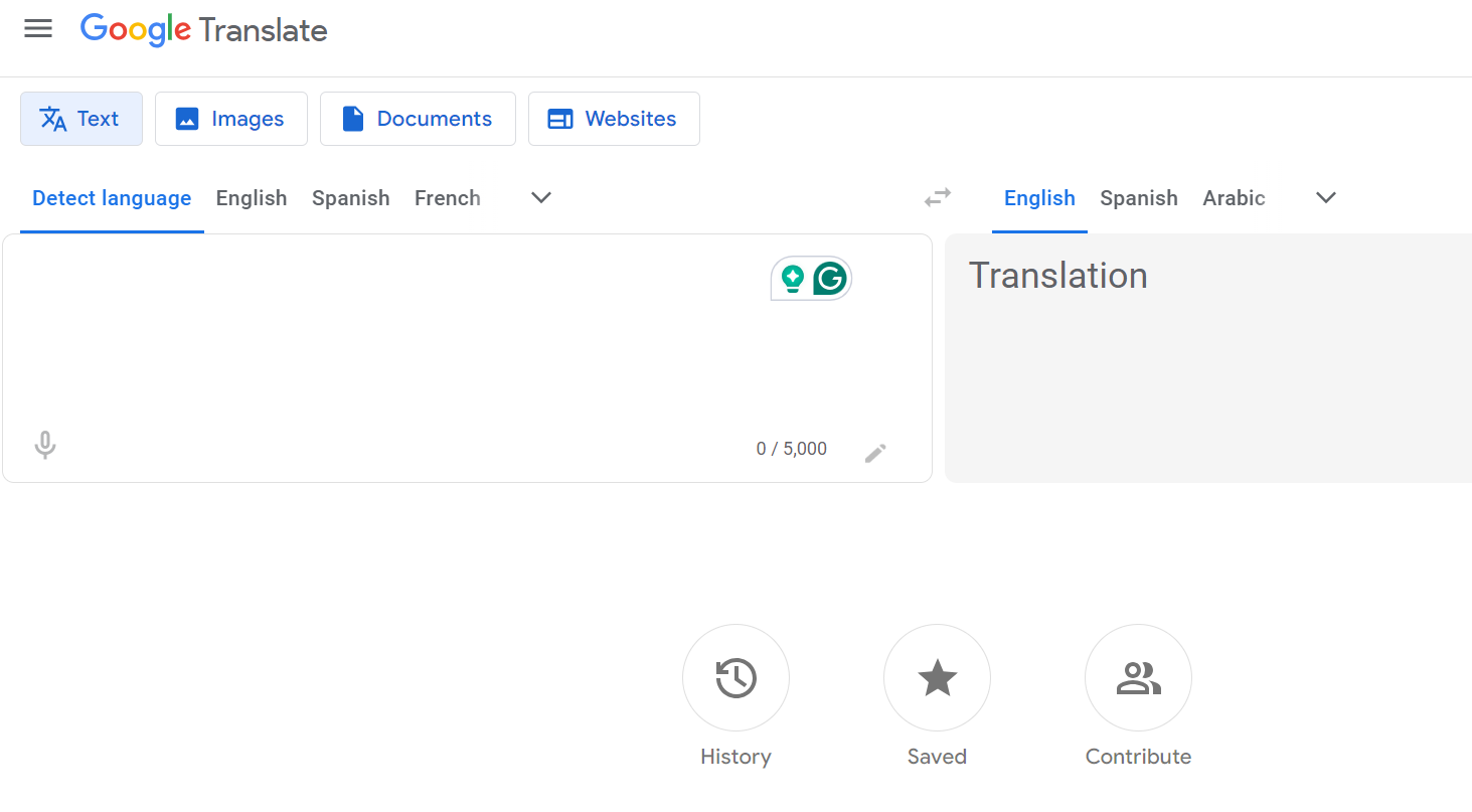 Google Translation Tool