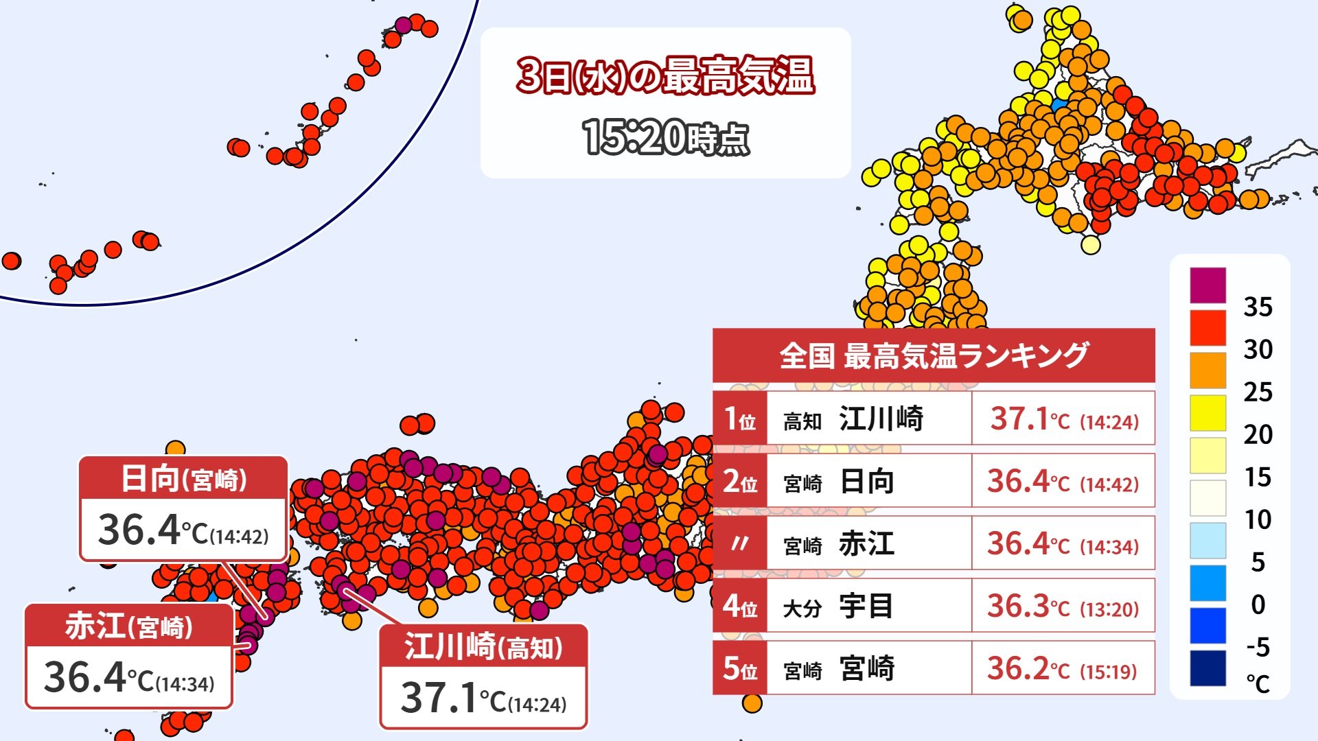 今日の全国最高気温ランキング速報！猛暑の理由と都市別データを徹底解説