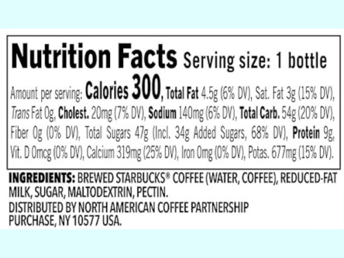 Starbucks Frap Bottle Caffeine