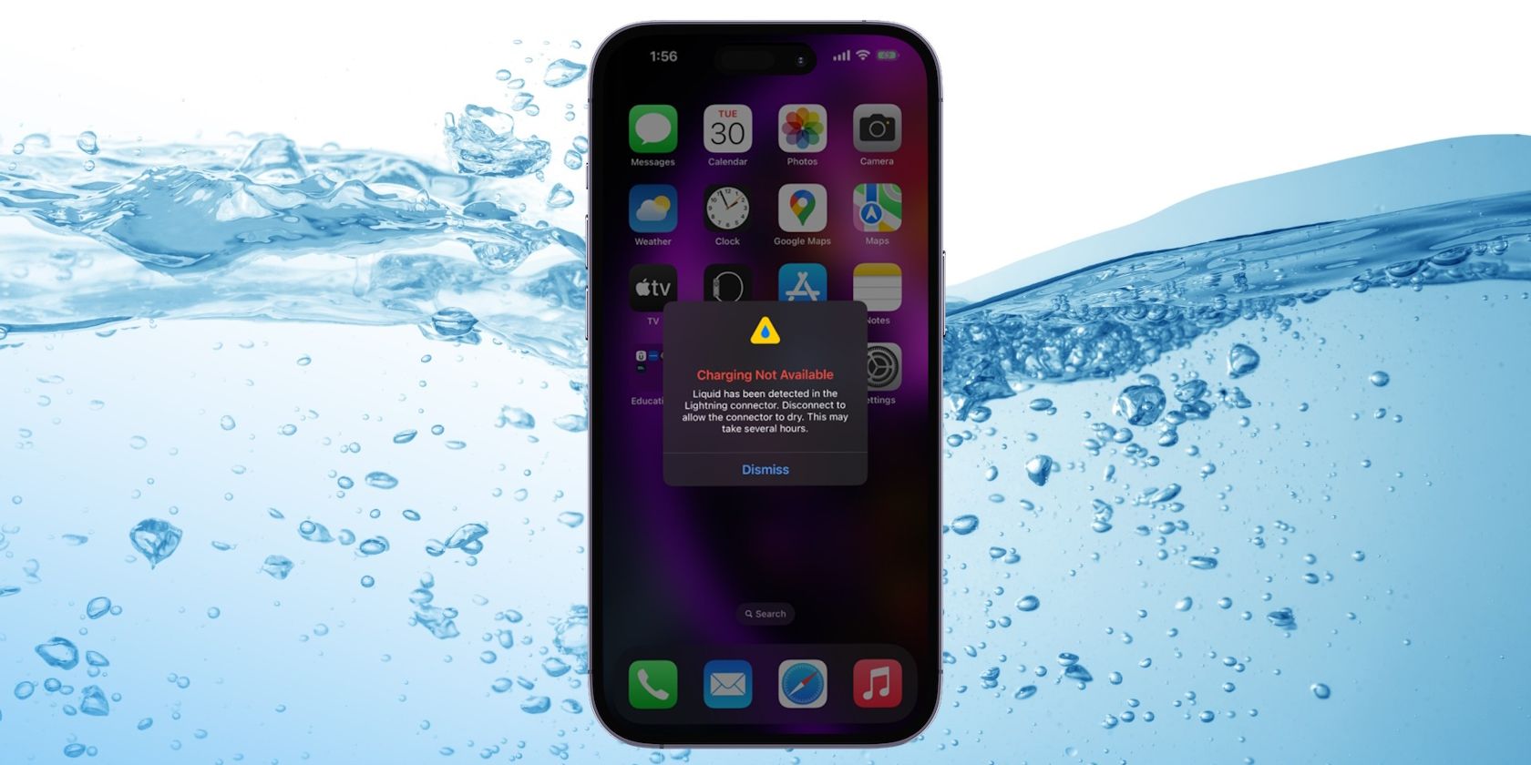 Iphone in Water Won't Charge