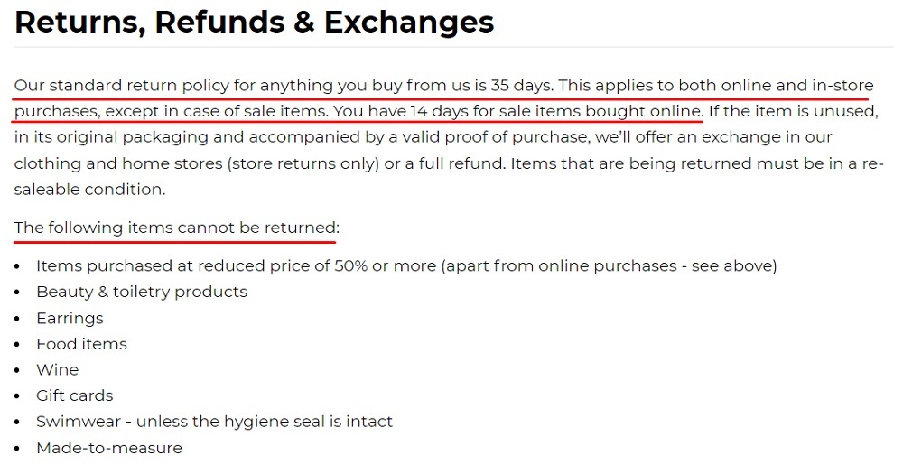 Return Policy on Ferron Bags