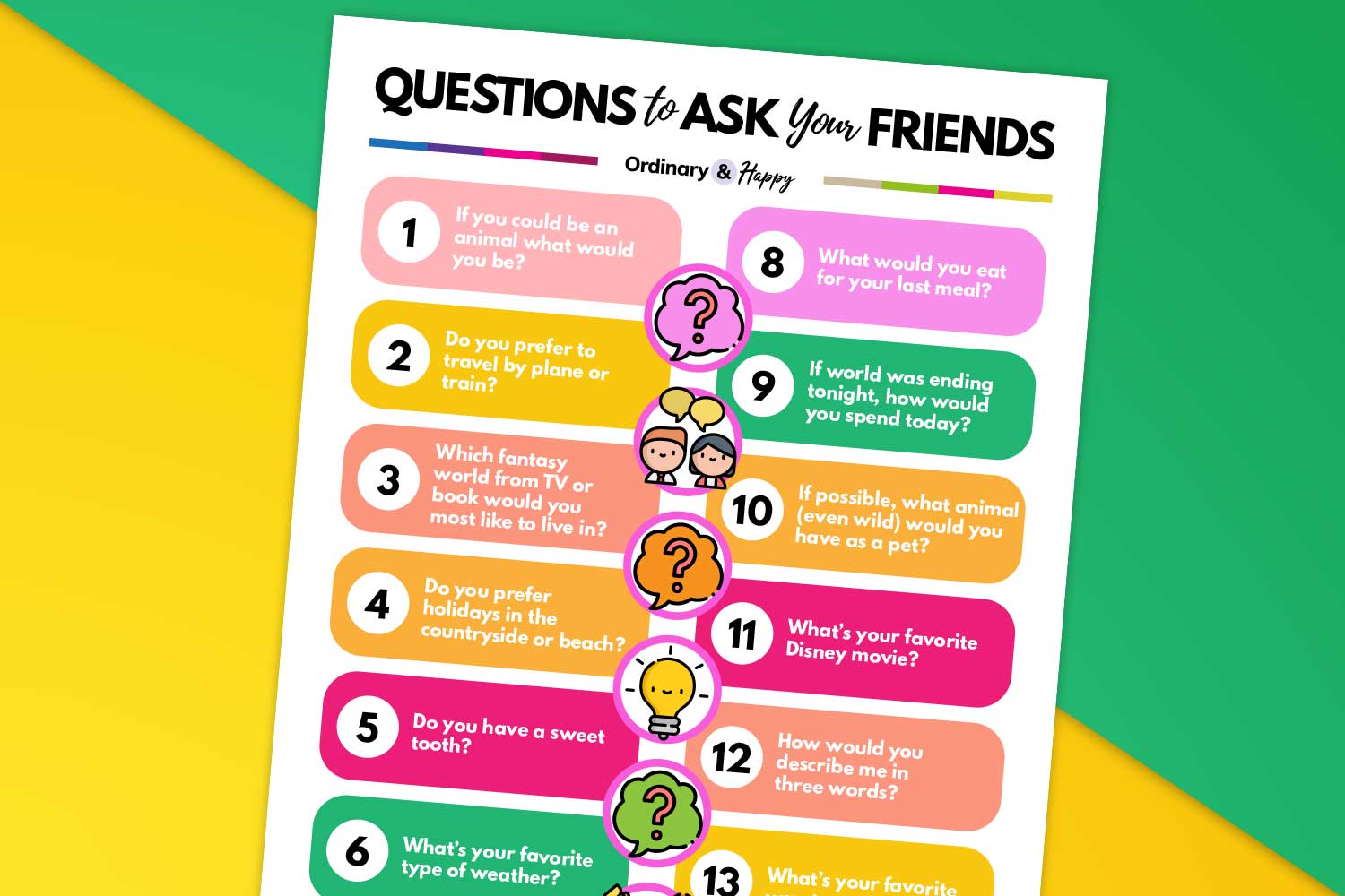 Questions to Ask a New Friend