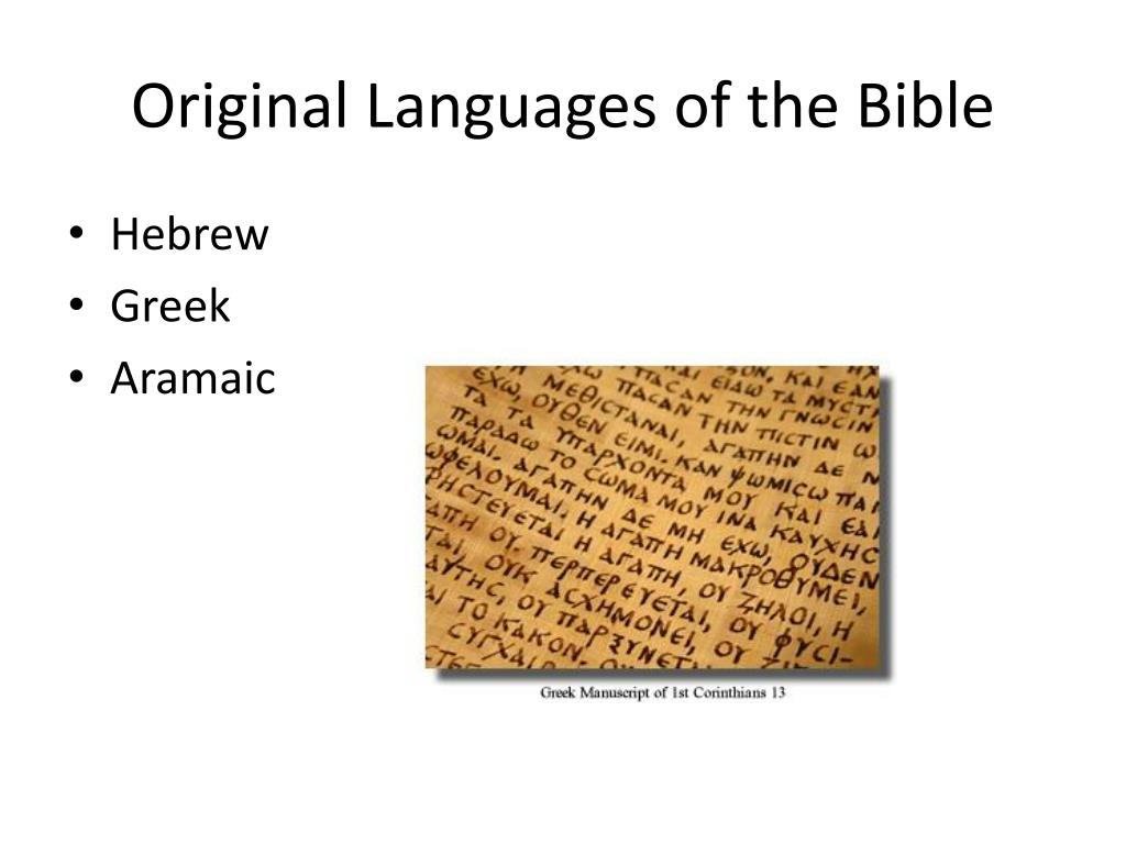 What Was the First Language in the Bible