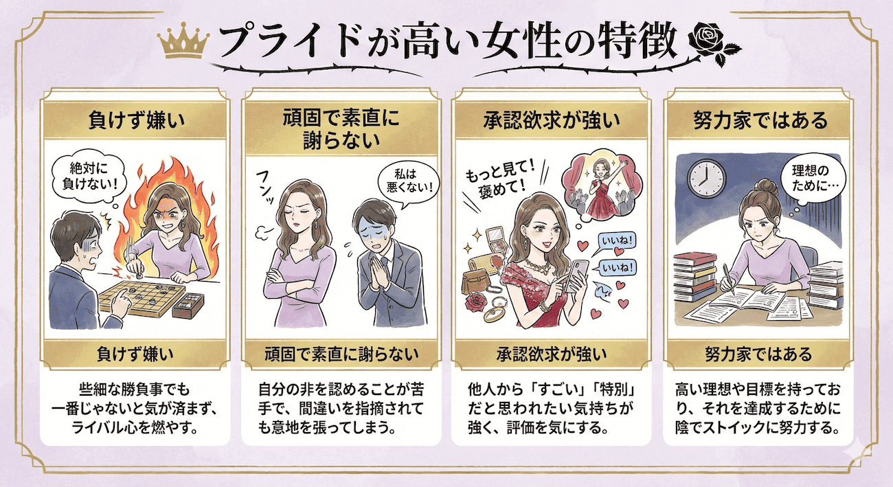 強がりの裏に隠された真実！プライドが高い女性の心理構造と対処法