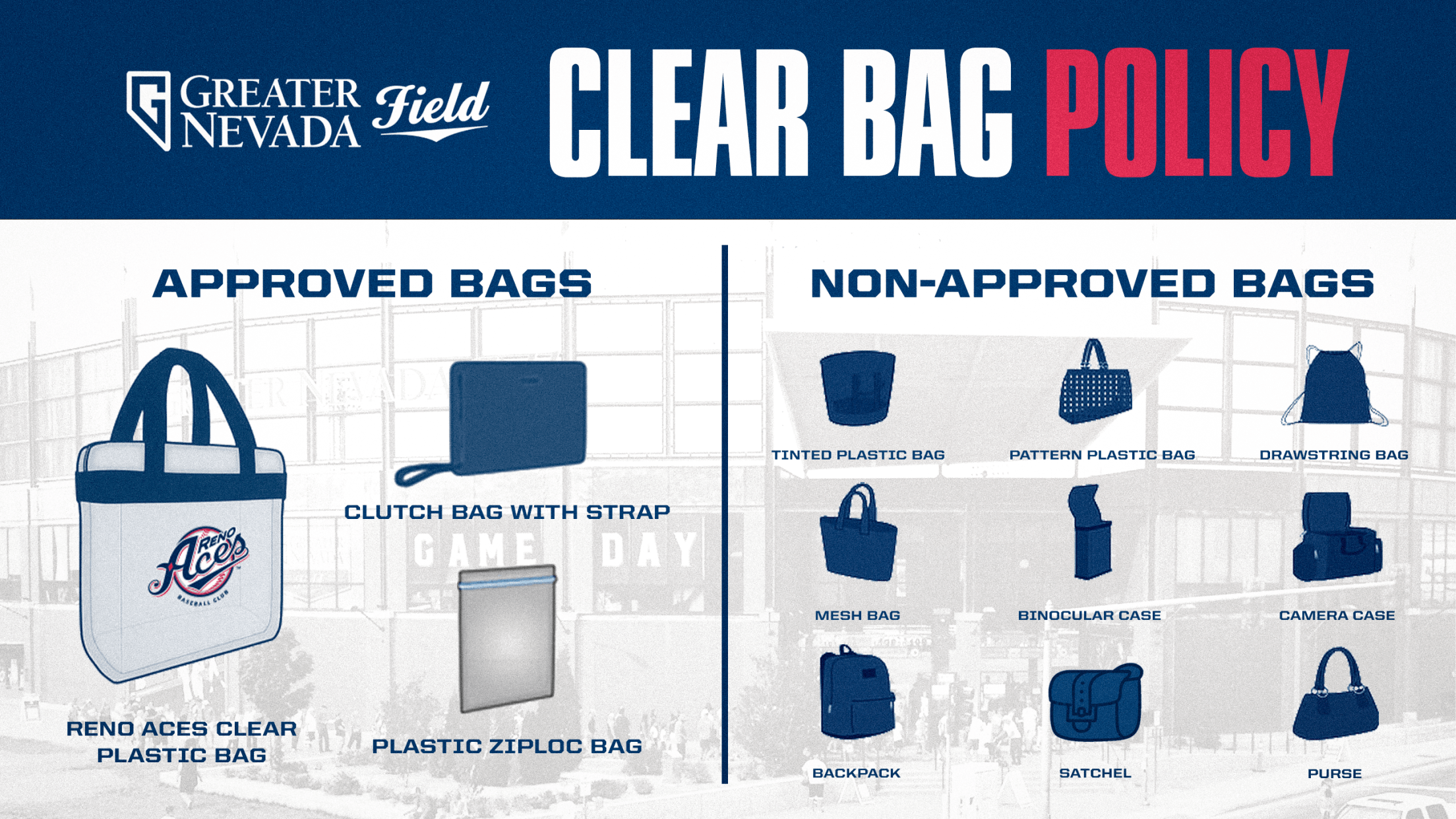 Las Vegas Aces Bag Policy