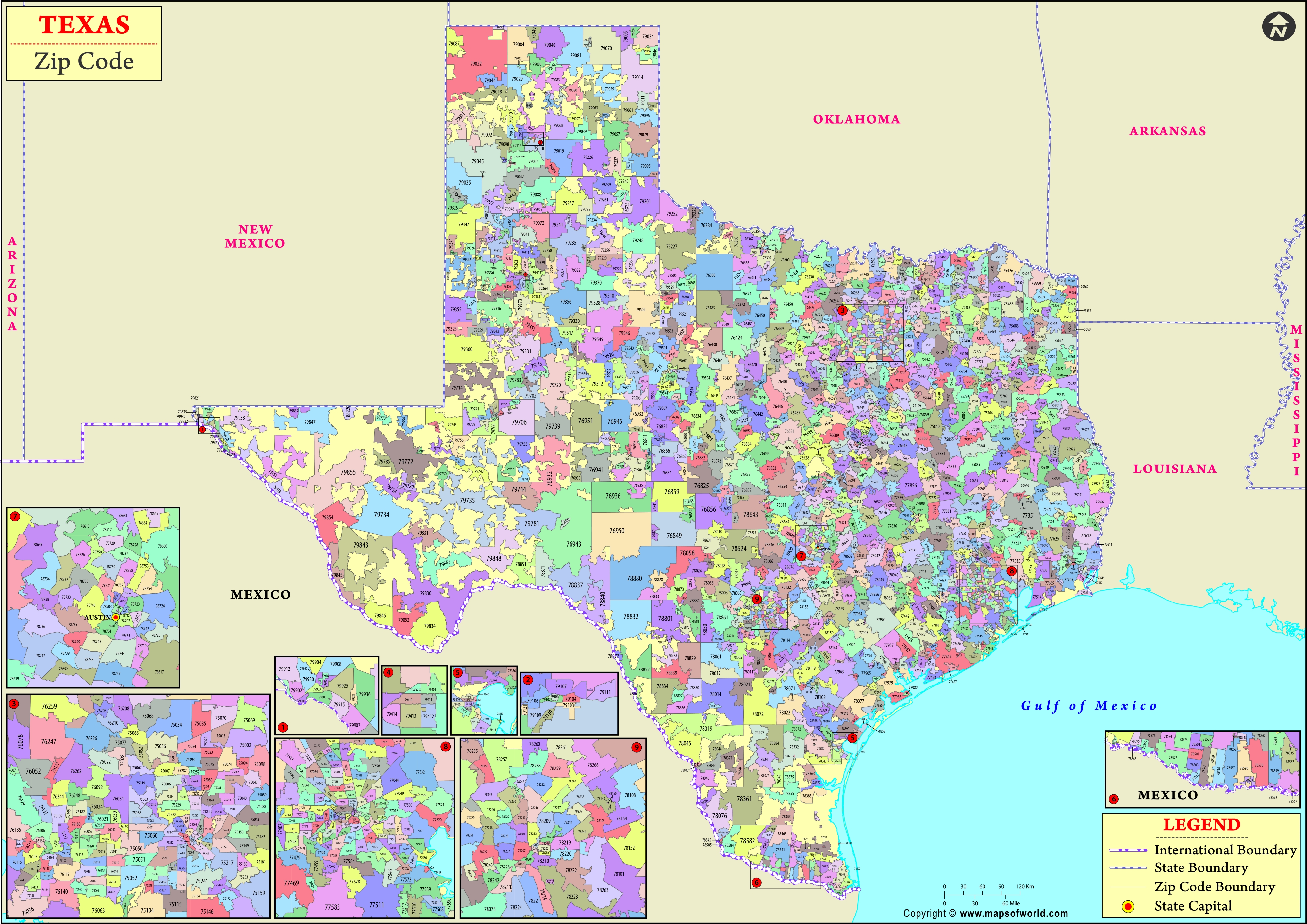 What Is Zip Code of Texas