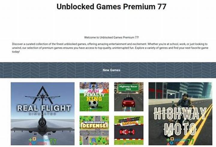 Unblocked Games Premium 77: Best Fun Games to Play on Google