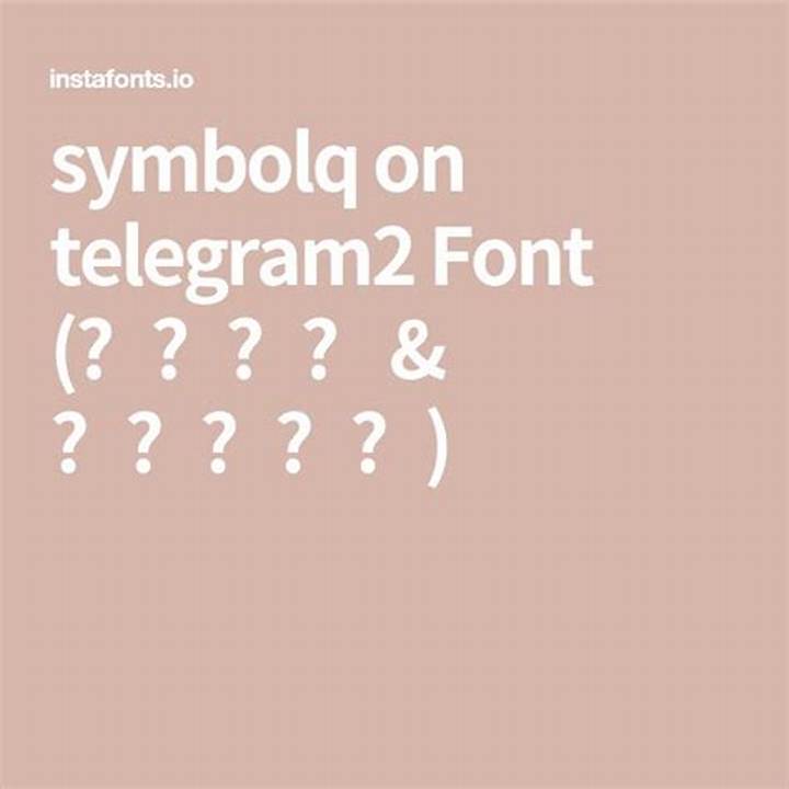 Telegramで「ステメ」を使う方法：Symbolq-on-Telegram2-Fontの完全ガイド